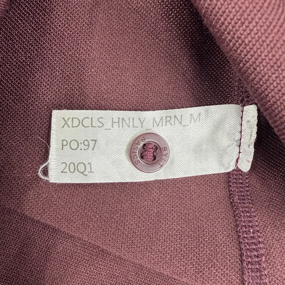 BYLT Basics Shirt Mens M Maroon Long Sleeve Drop Cut Performance Stretch Read - Picture 7 of 10